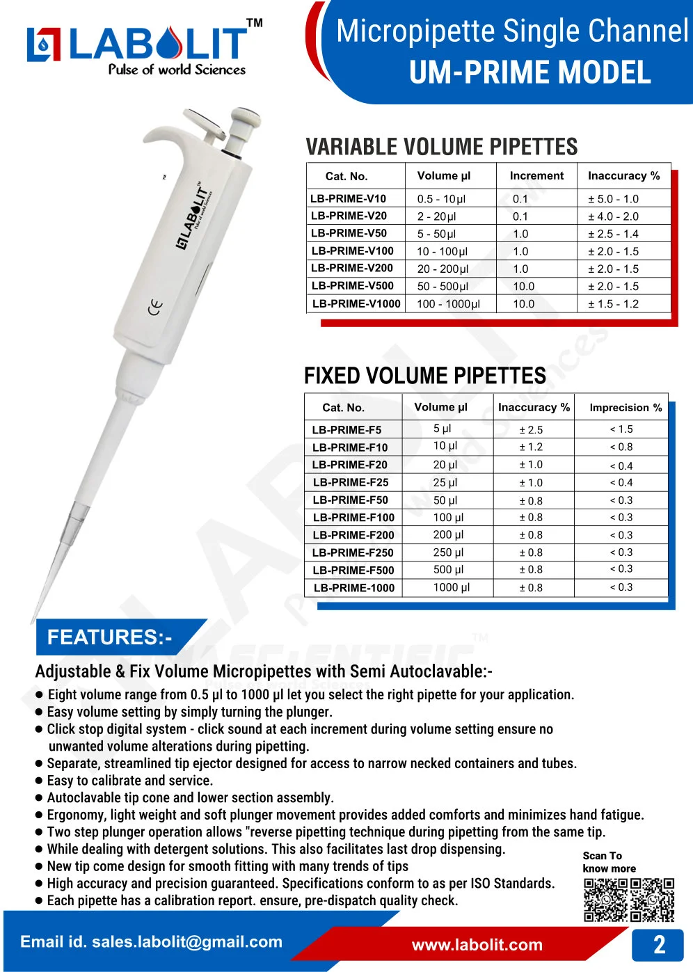Best Micropipette Manufacturer & Supplier in Tamil Nadu | No.1 micropiopette Brand LABOLIT