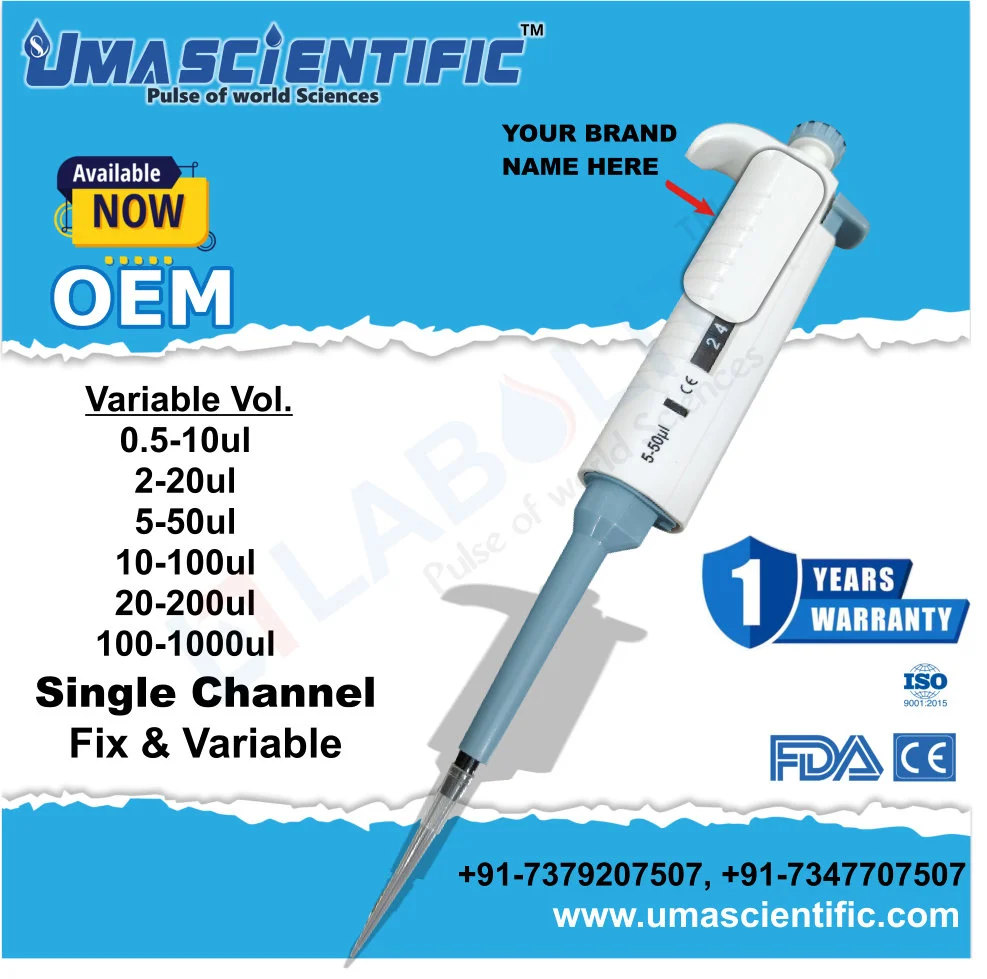 Labolit Micropipette Manufacturer in India

Labolit Fixed and Variable Micropipette

UMPRO Micropipette Model by Labolit

UMULTRA Precision Micropipette

UMPRIME Premium Micropipette India